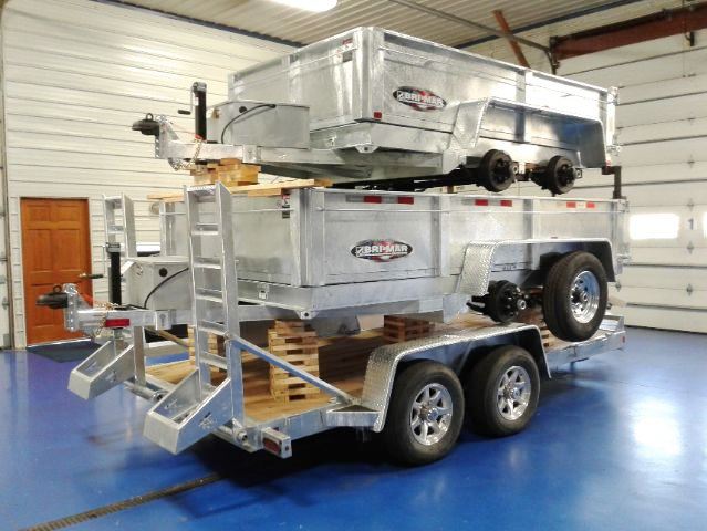 Galvanized Stack of Bri-Mar Trailers