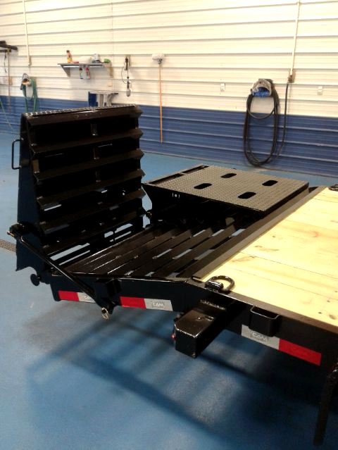 Cam Superline 20ft Equipment Trailer With Super Ramps Rear Side