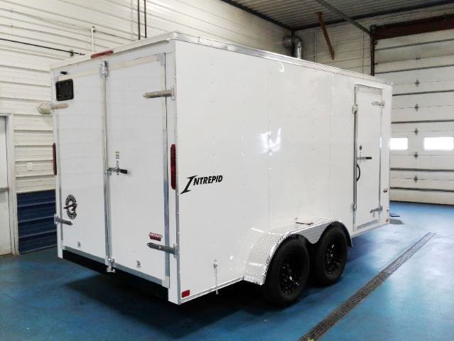 Homesteader 7x14 White Double Rear Door.