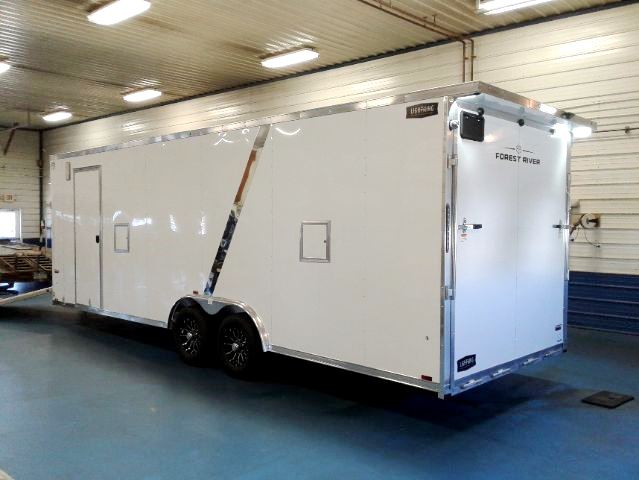 Lightning 24ft Aluminum Frame Power Sport Trailer, 9800 GVW. Rear Spoiler Rear