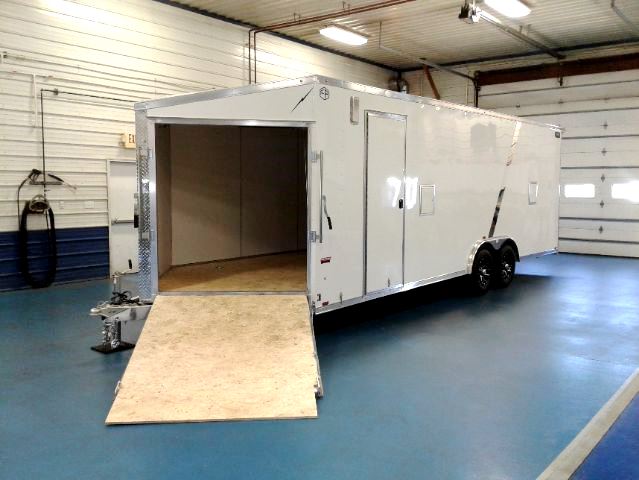 Lightning 24ft Aluminum Frame Power Sport Trailer, 9800 GVW. Rear Spoiler